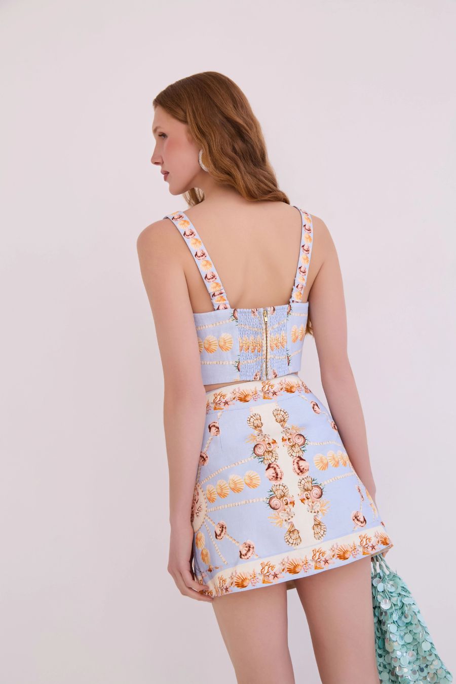 Helena Top in Seashell Stripe Ivory