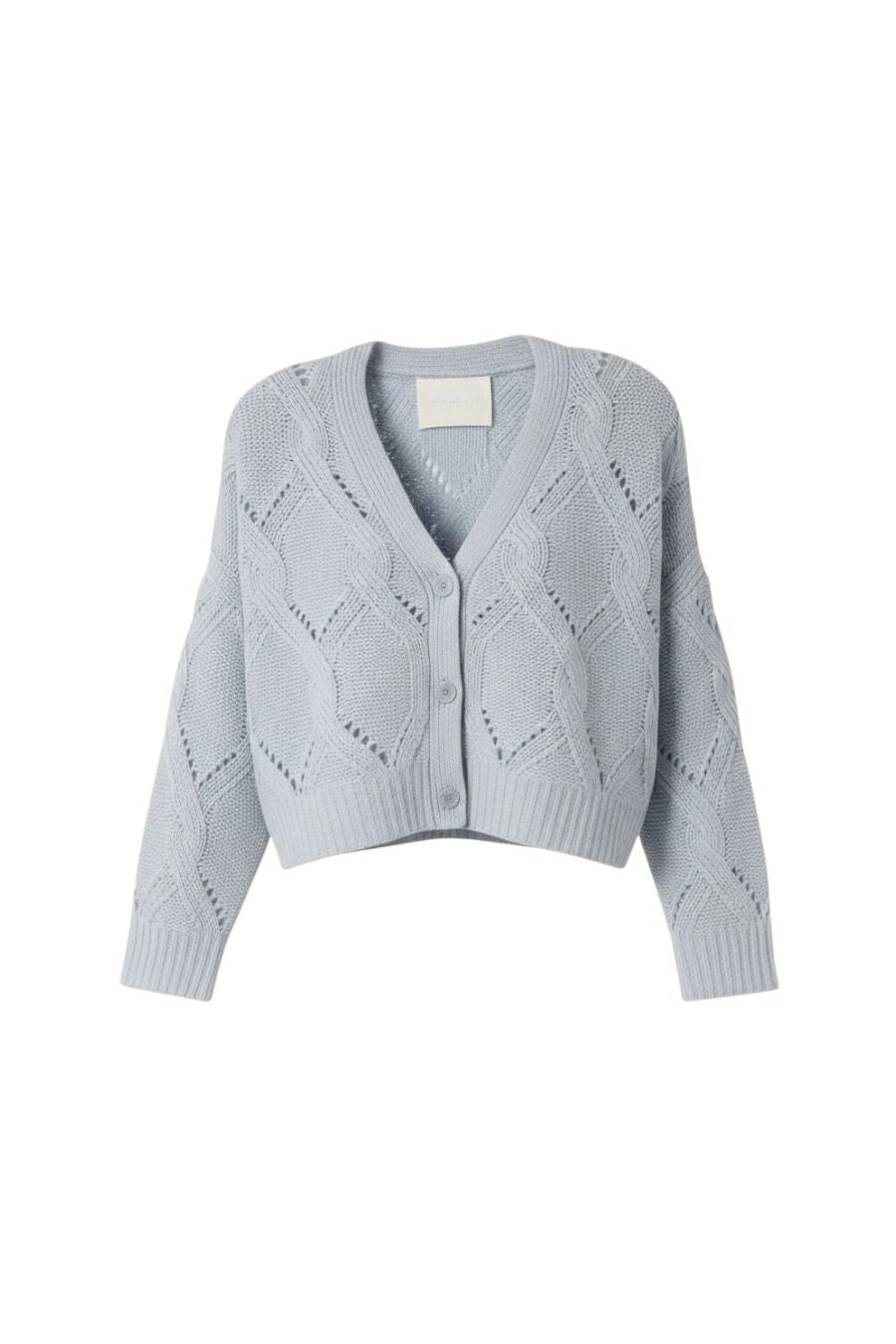 Elliot Boxy Cropped Cardigan in Whisper