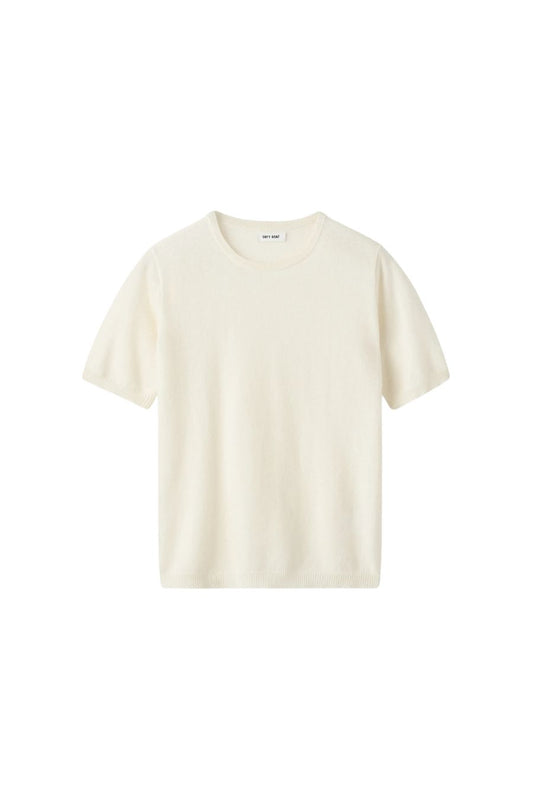 Short Sleeve Crewneck in Feather White