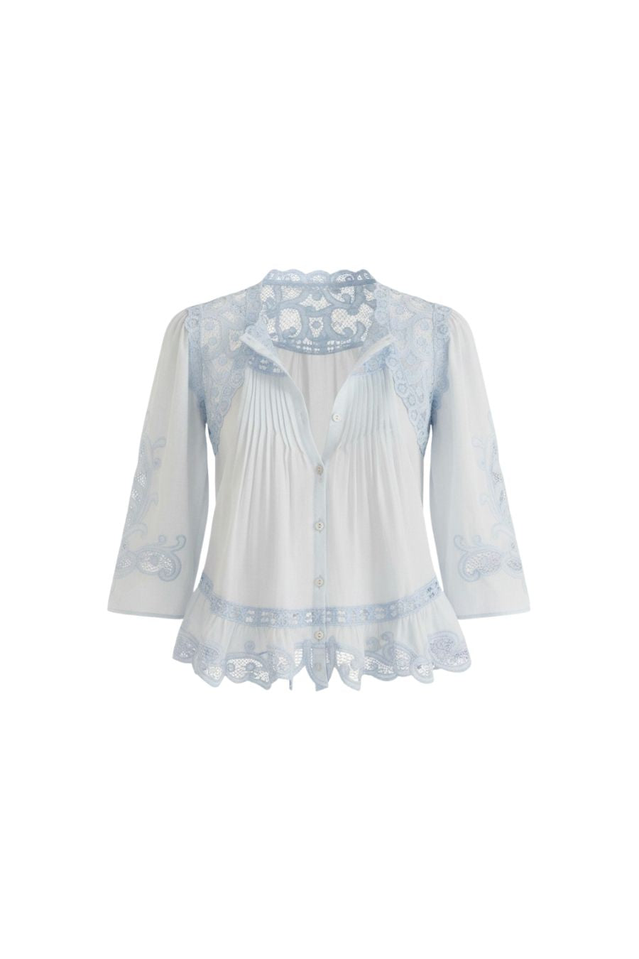 Richileiu Blouse in Light Blue