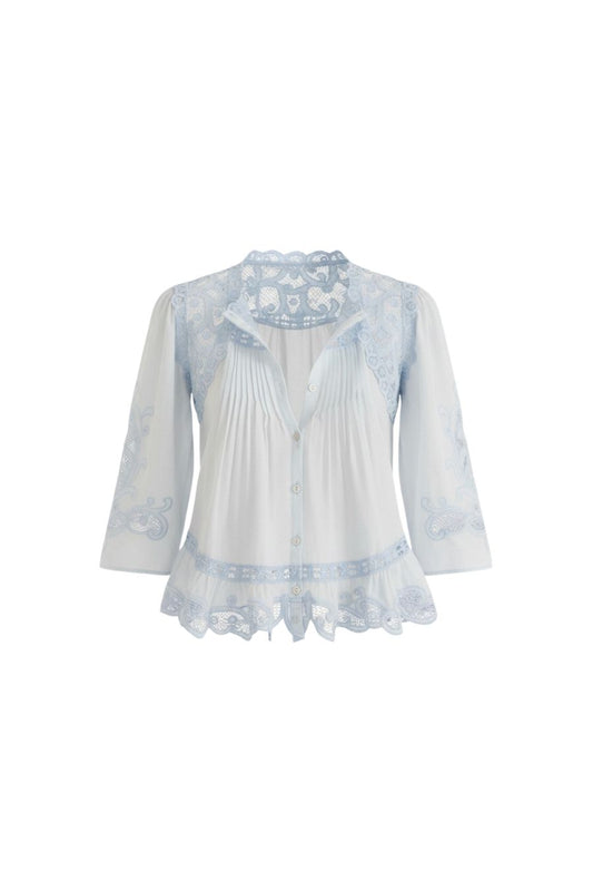 Richileiu Blouse in Light Blue