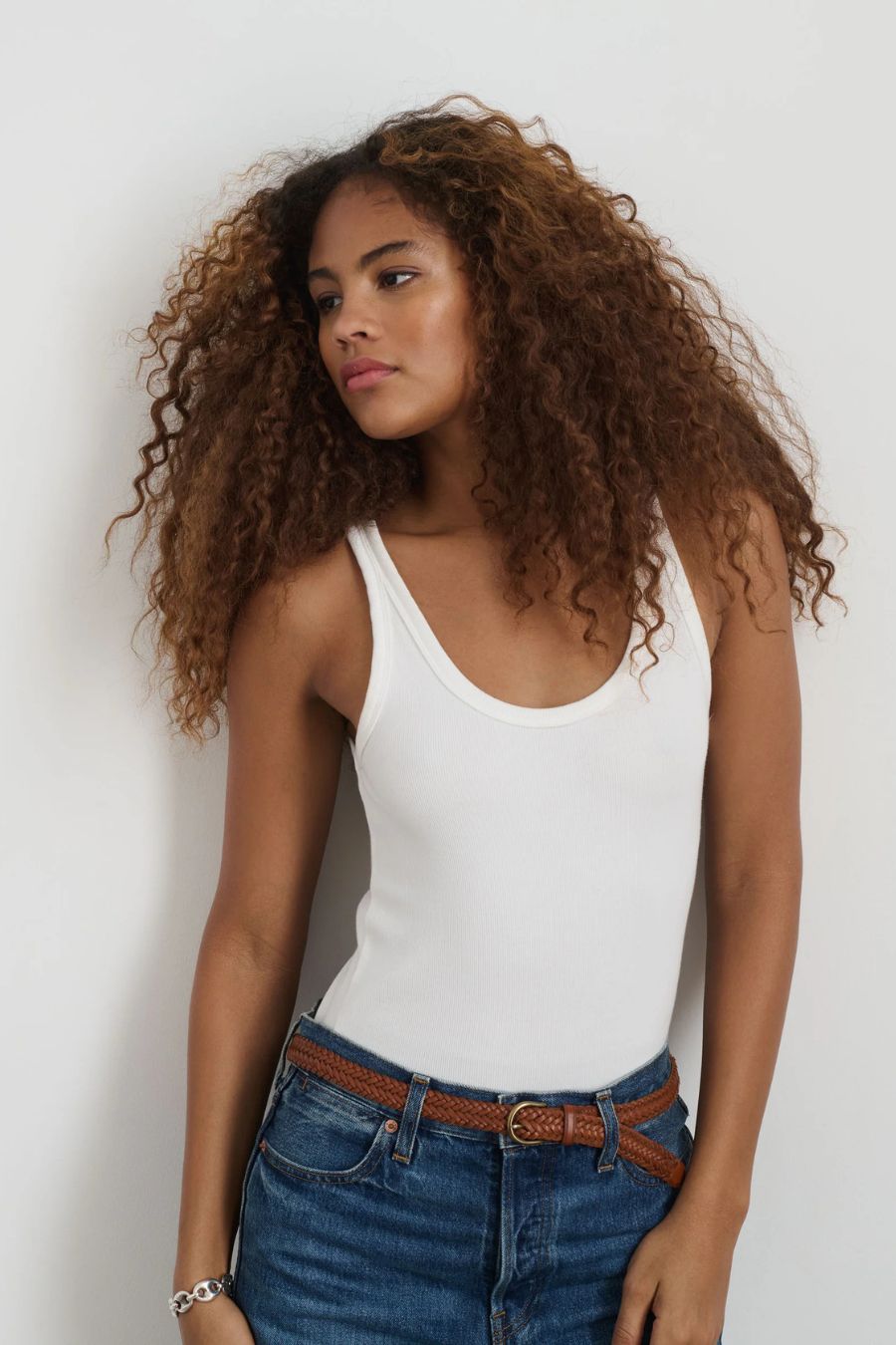 365 Ribbed Tank in Sea Salt
