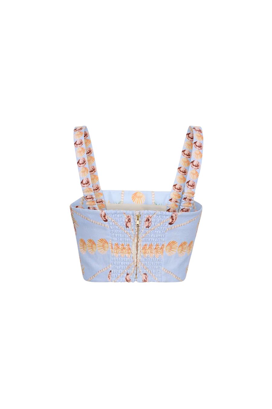 Helena Top in Seashell Stripe Ivory