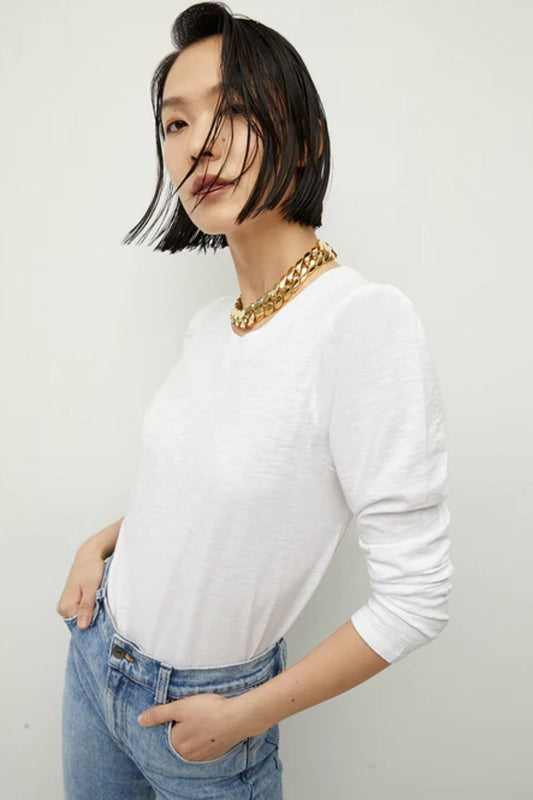 Mason Baseball Tee in White