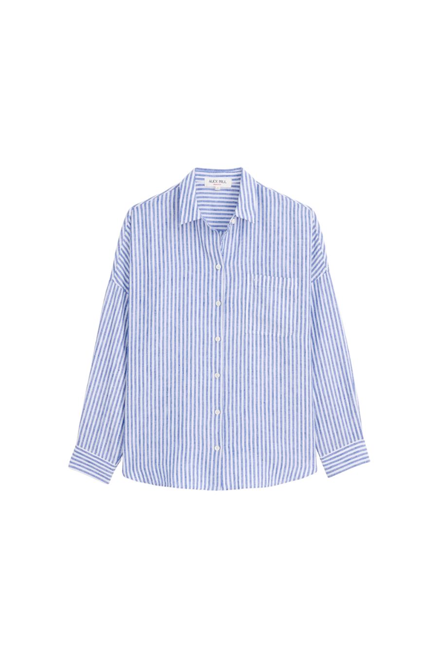 Jo Shirt Havana Stripe in Ocean/Ivory