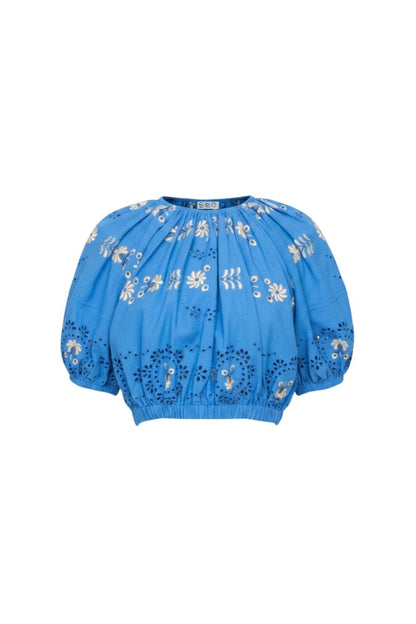 Catharina Bubble Top in Blue