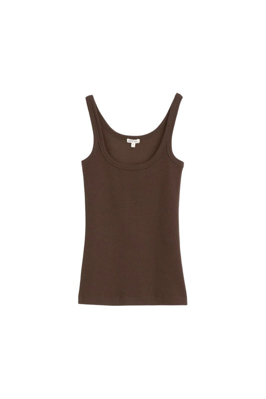 365 Ribbed Tank in Roasted Bean