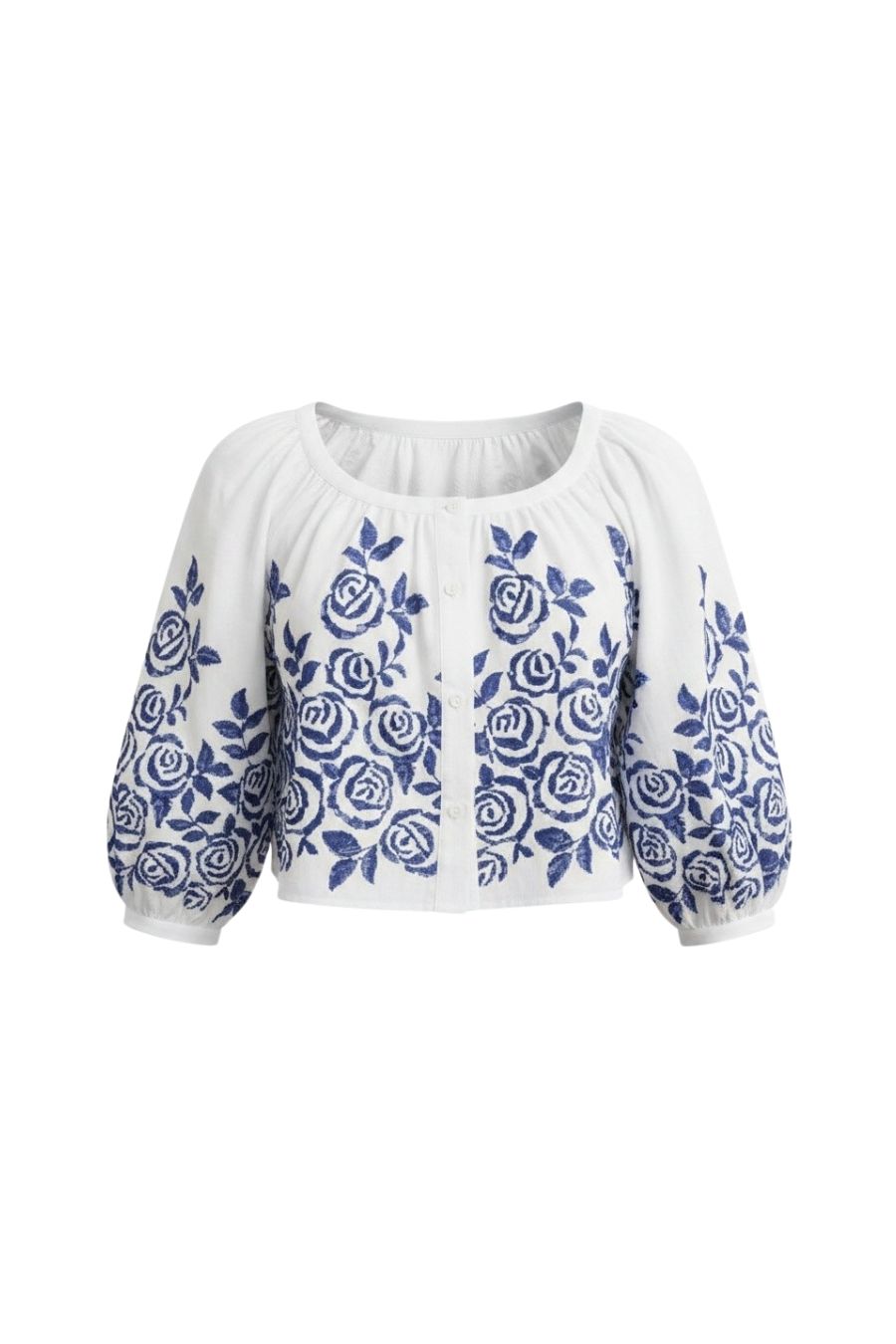 Marie Top in White Rose Fence