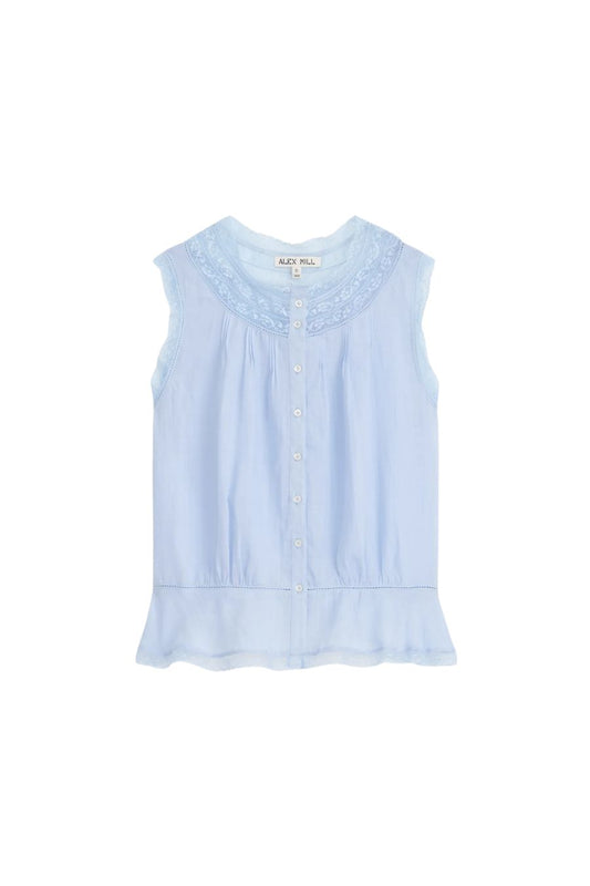 Collette Top in Ramie Hydrangea