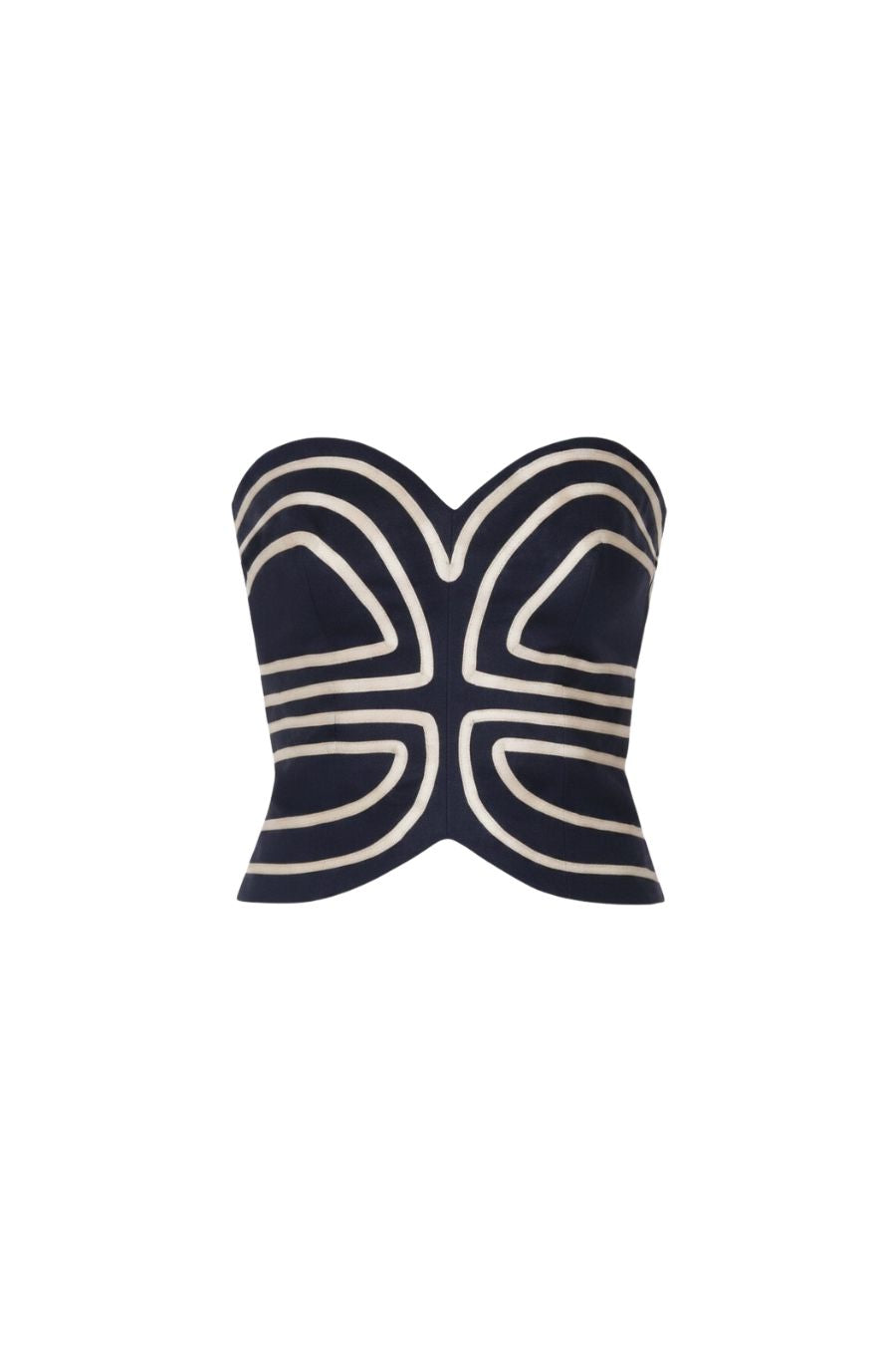 Serengeti Embroidered Top in Navy