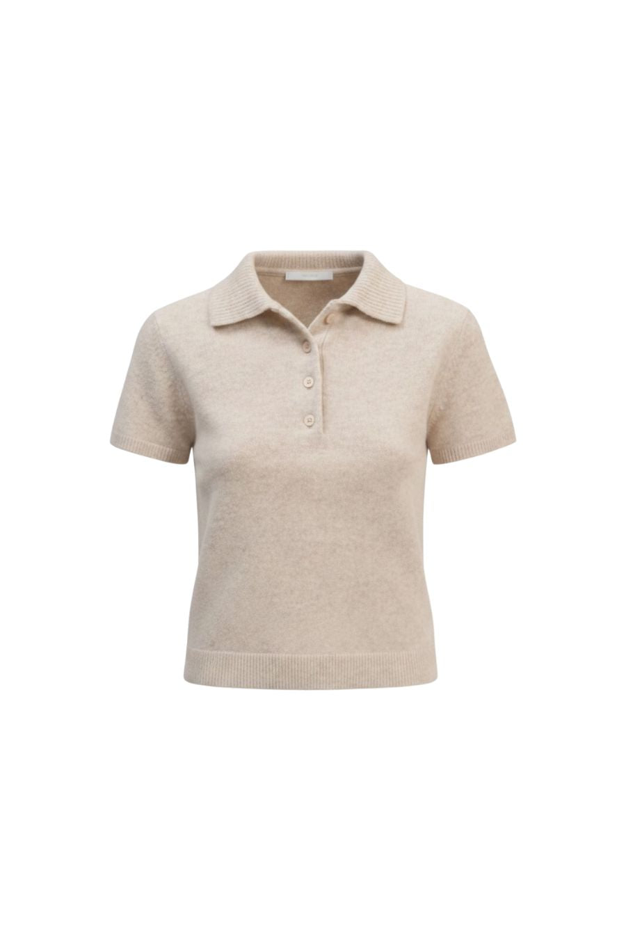 Twila Short Sleeve Polo in Stone