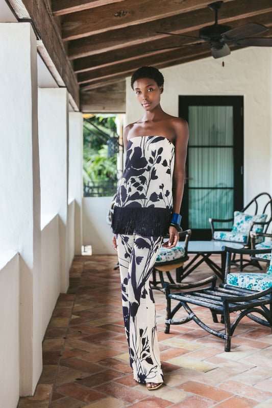Benita Top in Botanic Ivory