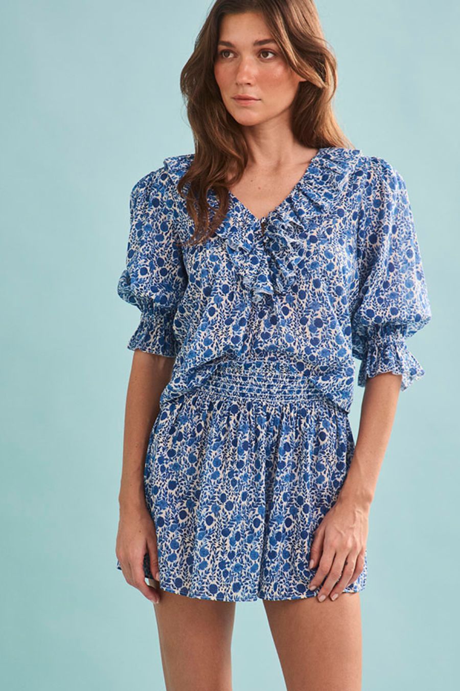 Imogen Top in Bermuda Blooms