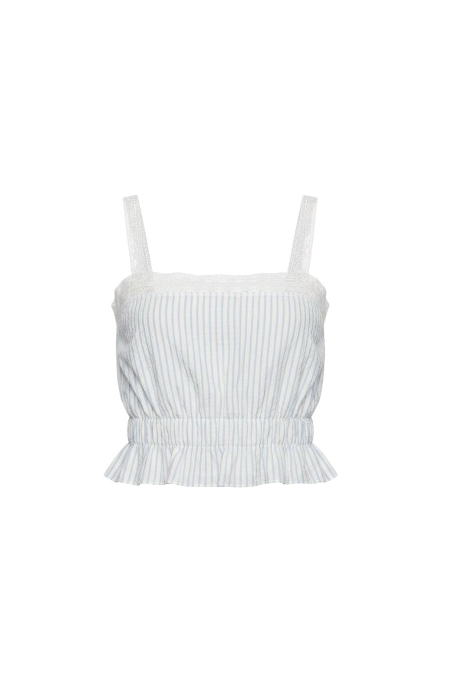 Venta Top in Carmen Stripe Light Blue/White