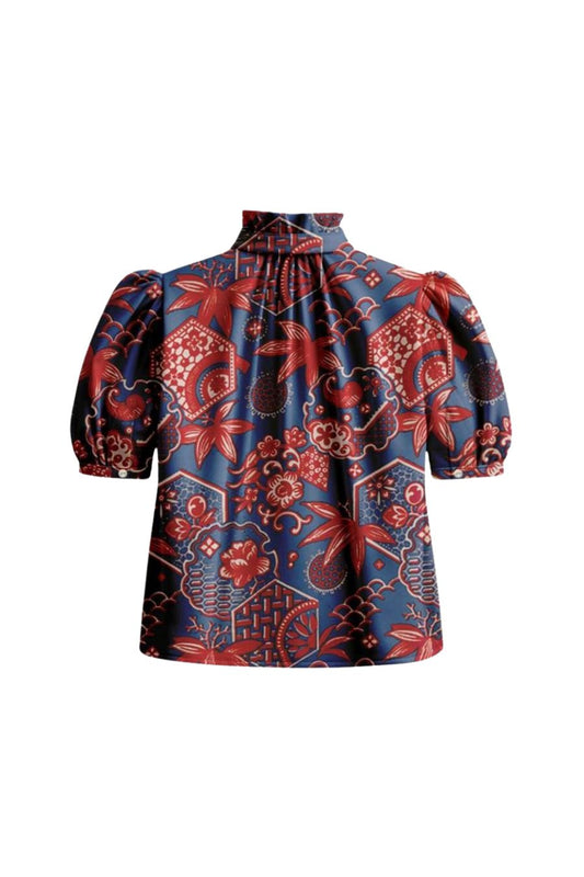 Winn Delft Hive Shirt in Medium Blue