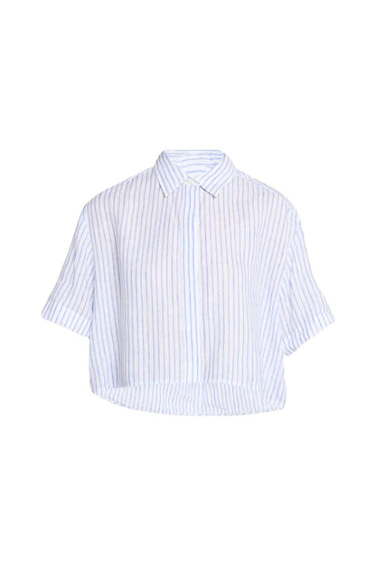 Mel Top in White/Classic Blue