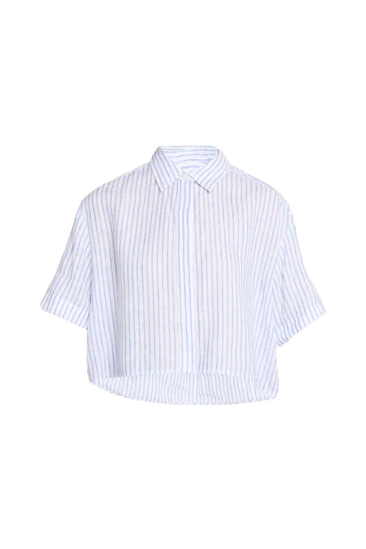 Mel Top in White/Classic Blue