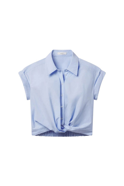 Lily Top in French Blue/White
