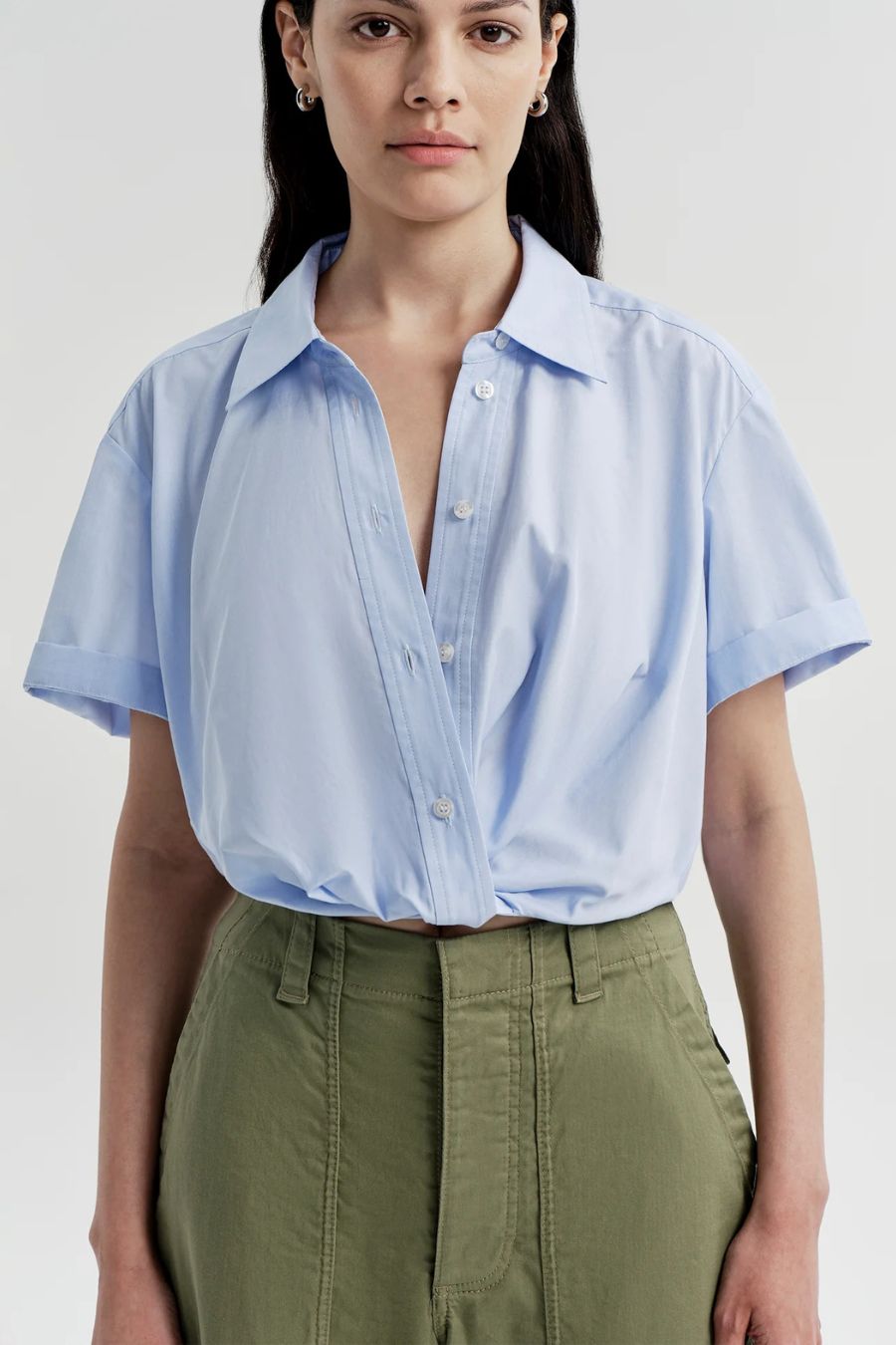 Lily Top in French Blue/White