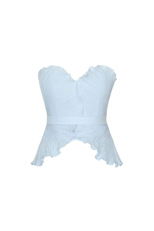 De Tres Top in Baby Blue