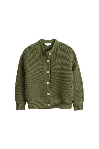 Nico Cotton Cardigan in Faded Grove