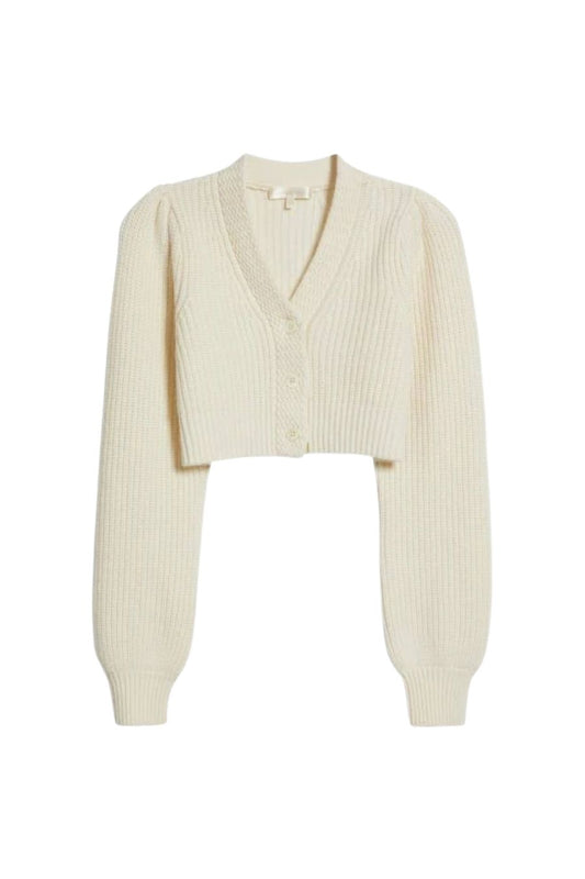Avignon Crop Cardigan in Ivory