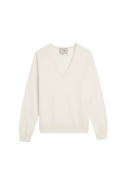 Leighton Cashmere Sweater in Ivory