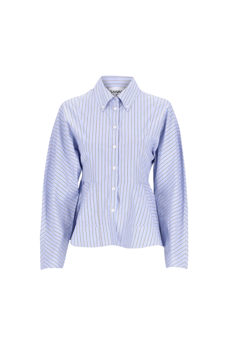 Stripe Peplum Shirt in Lavender Stripe