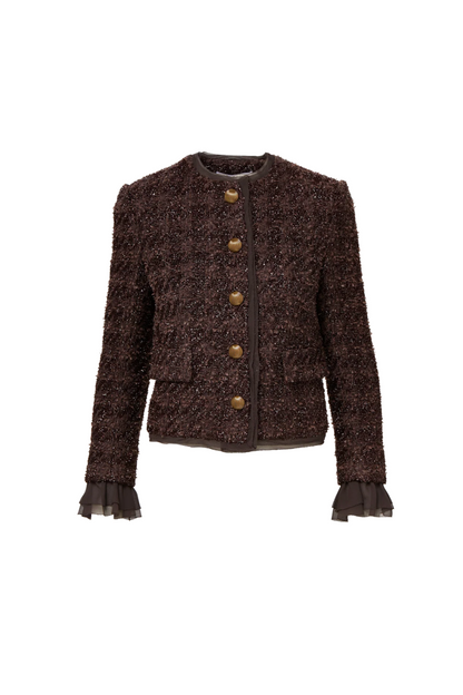 Audrina Metallic Tweed Jacket