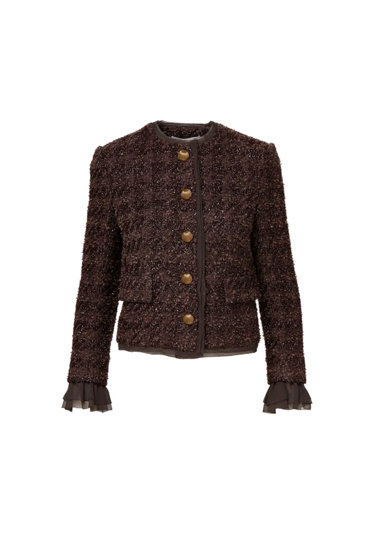 Audrina Metallic Tweed Jacket