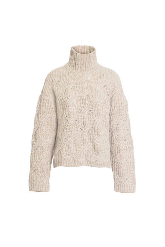 Opaline Knit Top in Heather Walnut