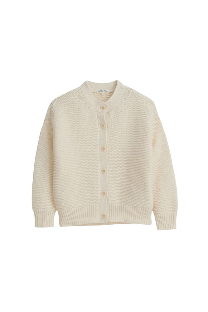Nico Cotton Cardigan in Ivory