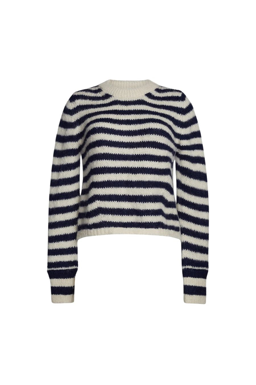Ava Stripe Sweater in Ivory/Navy