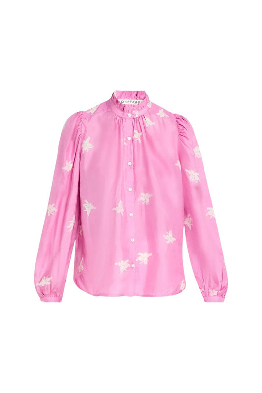 Annabel Pink Jasmine Shirt in Medium Pink