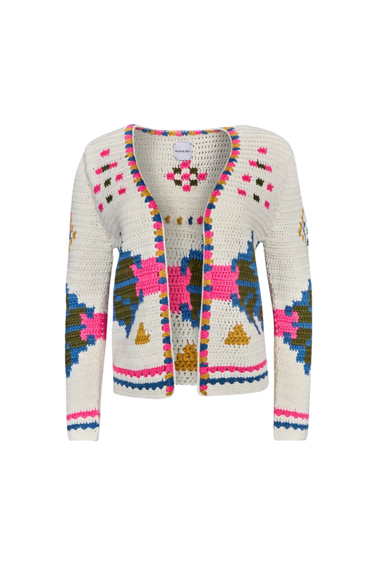Callen Cardigan in Pink Multi