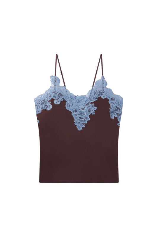 Hana Top in Ganache/French Blue