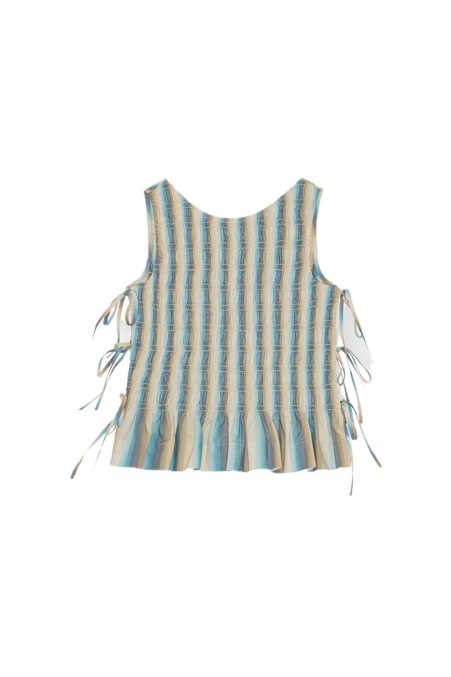 Ombre Striped Smock Tie Top