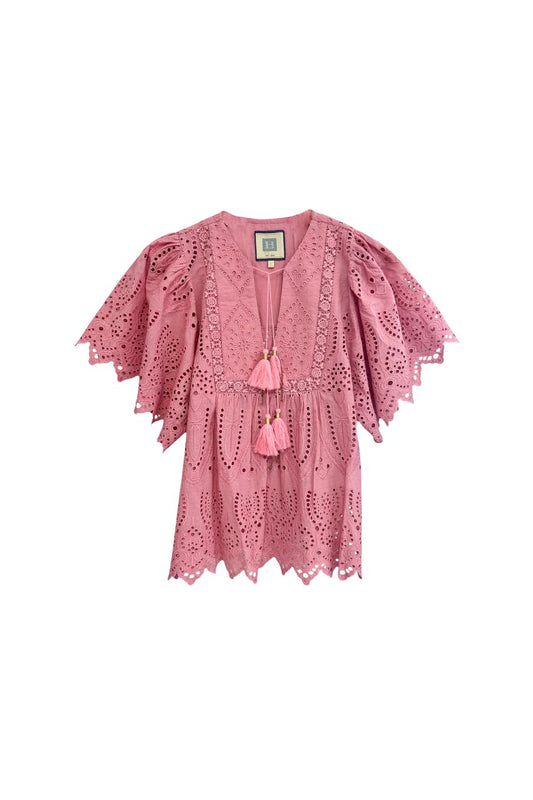 Angel Top in Pink Eyelet