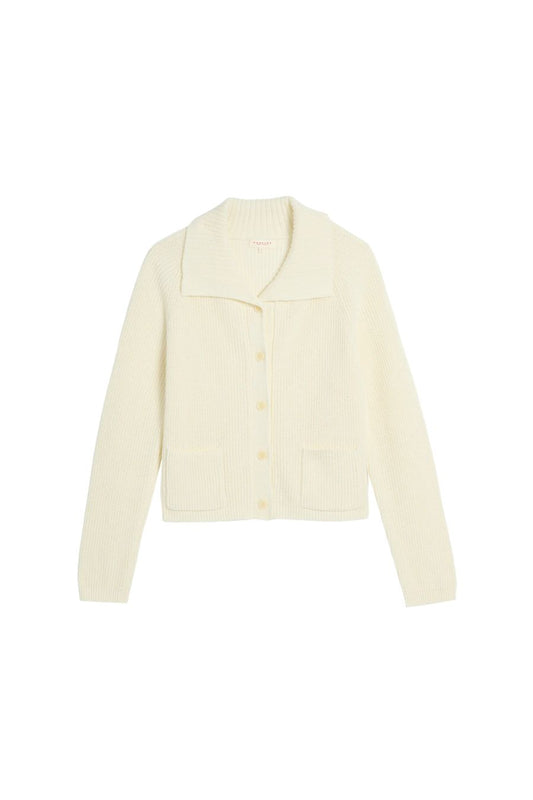 Morgan Cotton Linen Cardigan in Off White
