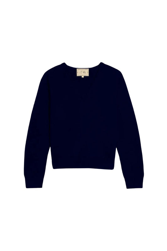 Lia Cashmere Sweater in Navy