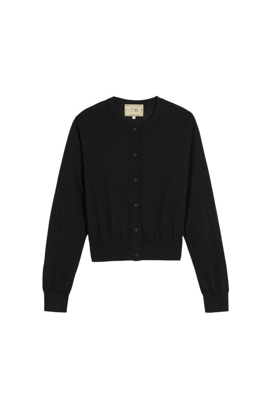 Inez Cashmere Cardigan in Black