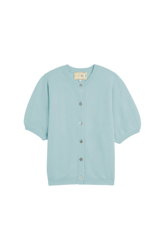 Zoe Cashmere Cardigan in Milky Blue