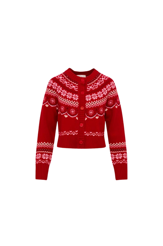 Shantae Cardigan in Red Velvet Truffle