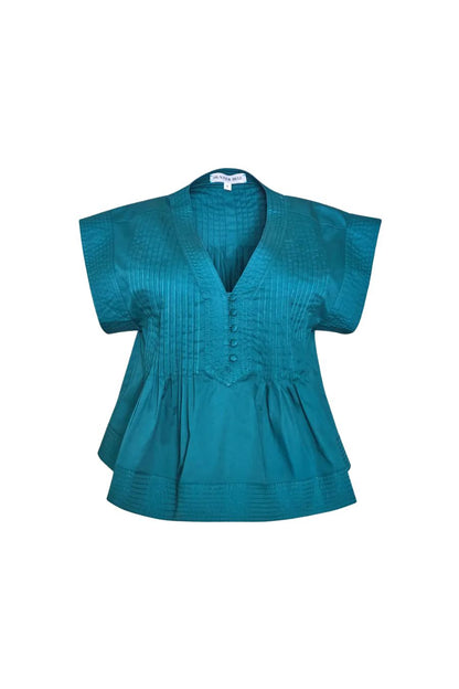 Lola Top in Petrol Green