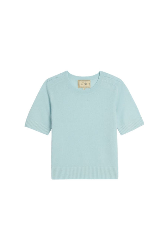 Kyla Cashmere Top in Milky Blue