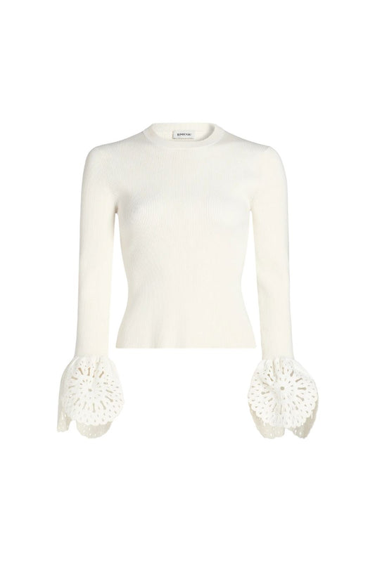 Elyse Long Sleeve Top in White