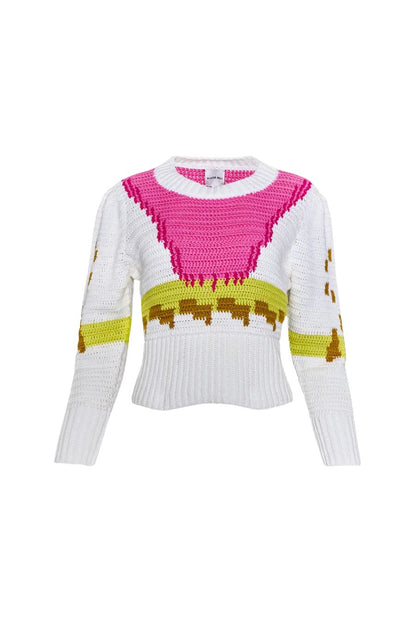 Sully Pullover in White Multi