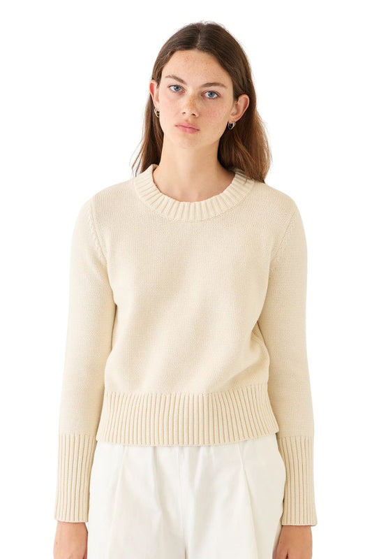 Micha Cotton Sweater in Off White