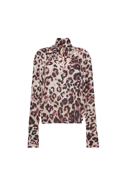 Sundance Top in Abstract Cheetah Ivory