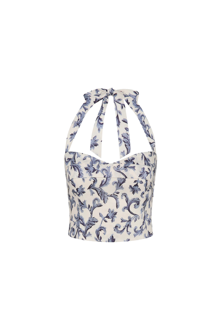 Rue Halter Top in Blue Baroque